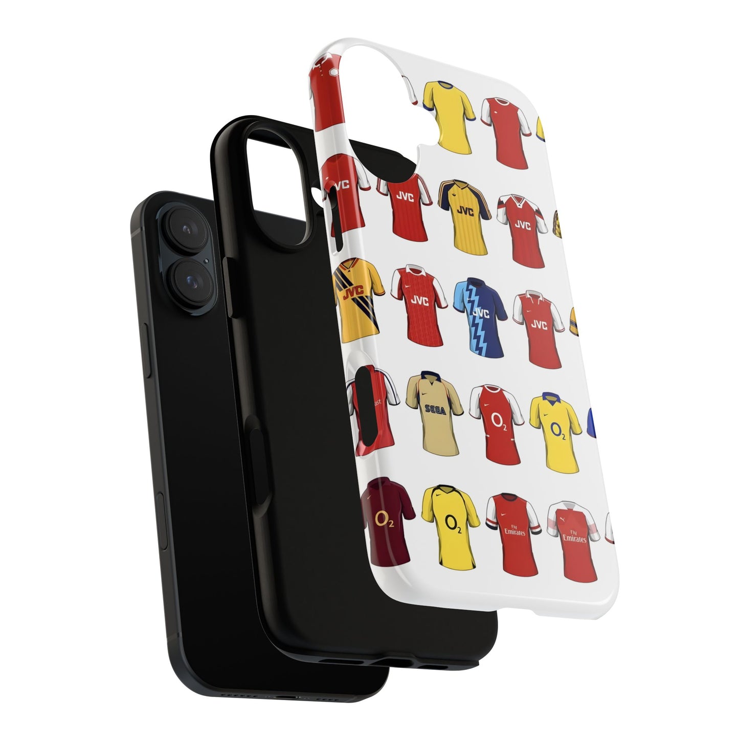 Arsenal Football Jersey Pattern Phone Case – Vintage Kit Collage Tough Cases