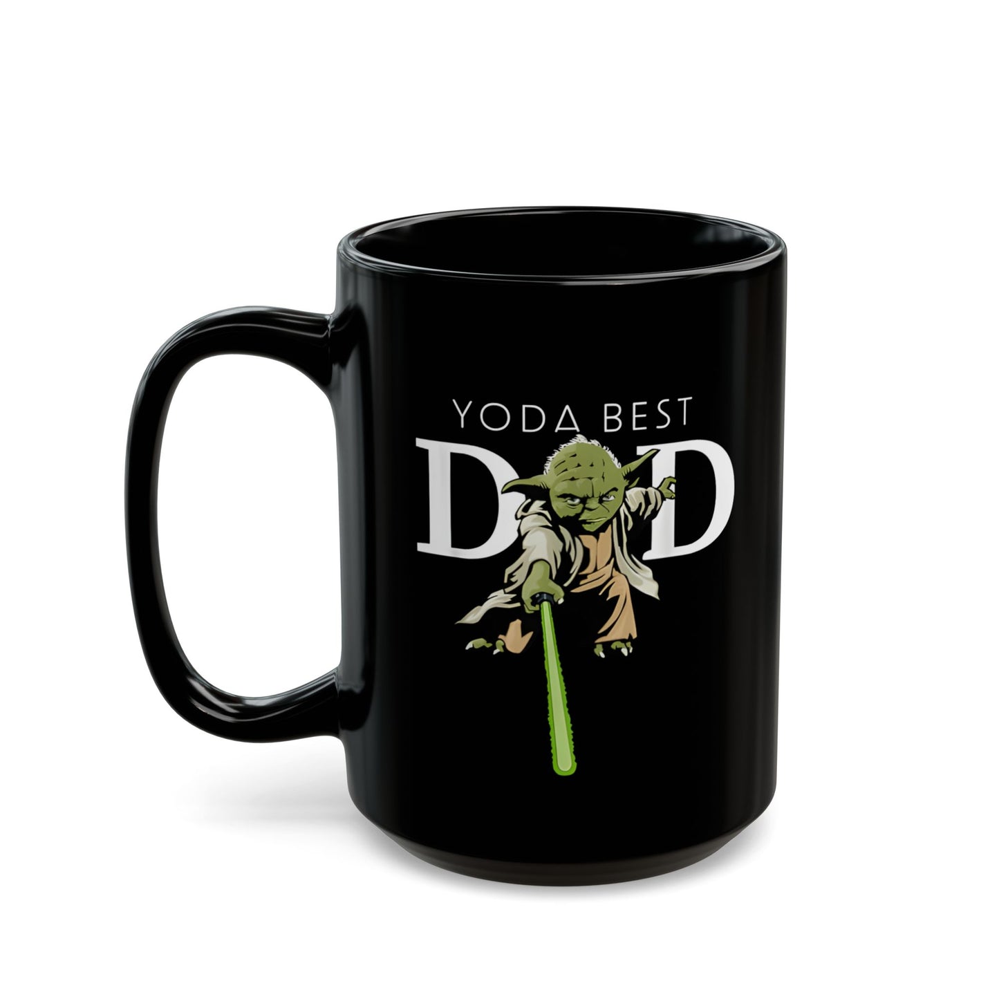 Yoda Best Dad Black Mug – Funny Star Wars Father’s Day Coffee Cup (11oz/15oz)