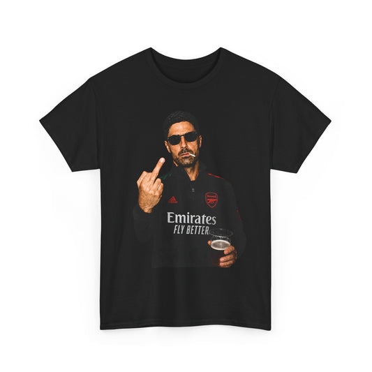 Arteta Flipping The Finger Arsenal Football Tee Design (New)