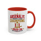 Arsenal FC Champions 2025-26 Accent Coffee Mug