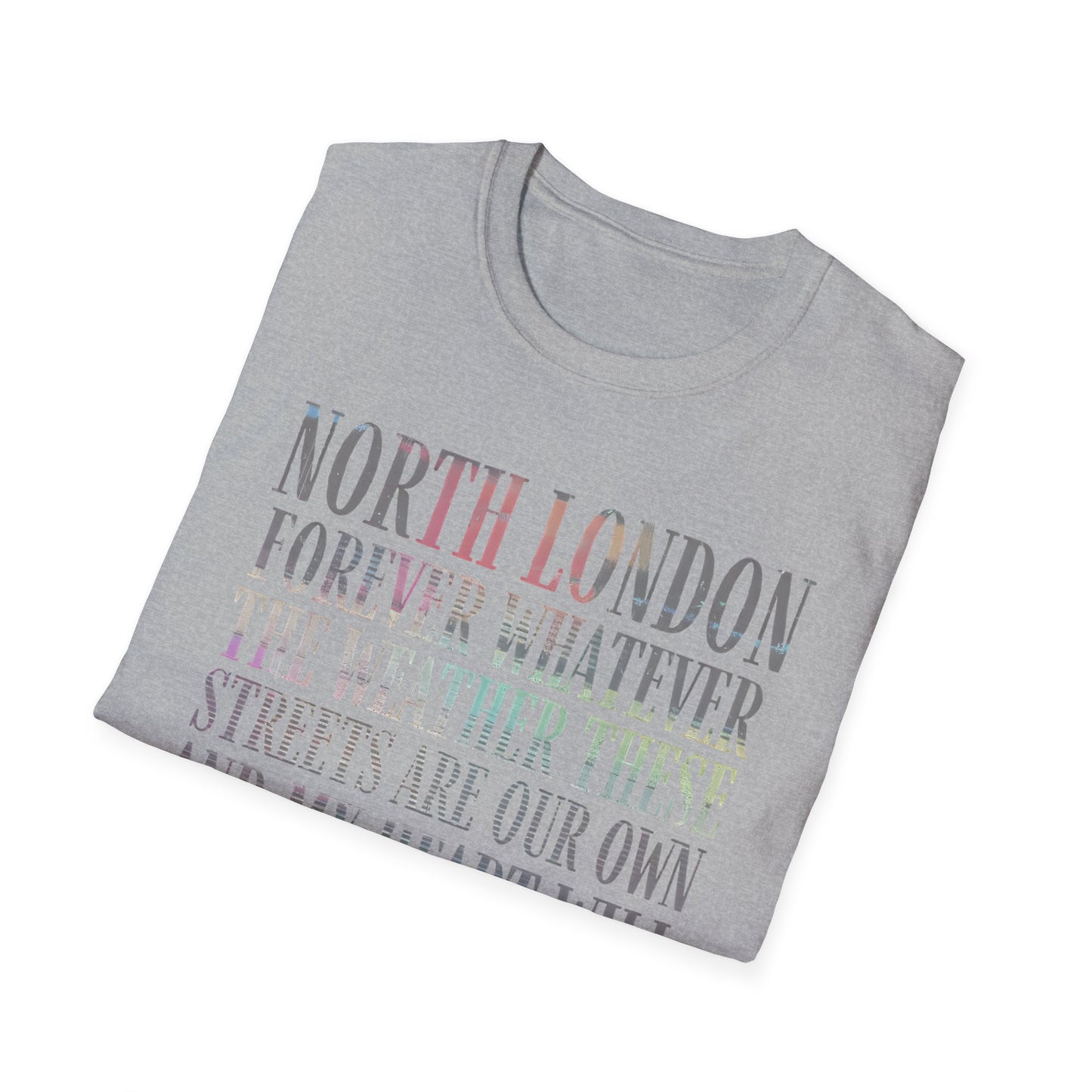 North London Typography T-Shirt — Pastel Lyrics Tee