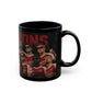 Arsenal Champions Football Team Black Mug — Arsenal Players Trophy Design (11oz/15oz)