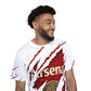 Arsenal Inspired Ripped-Logo Sports Jersey — Men’s Athletic Tee