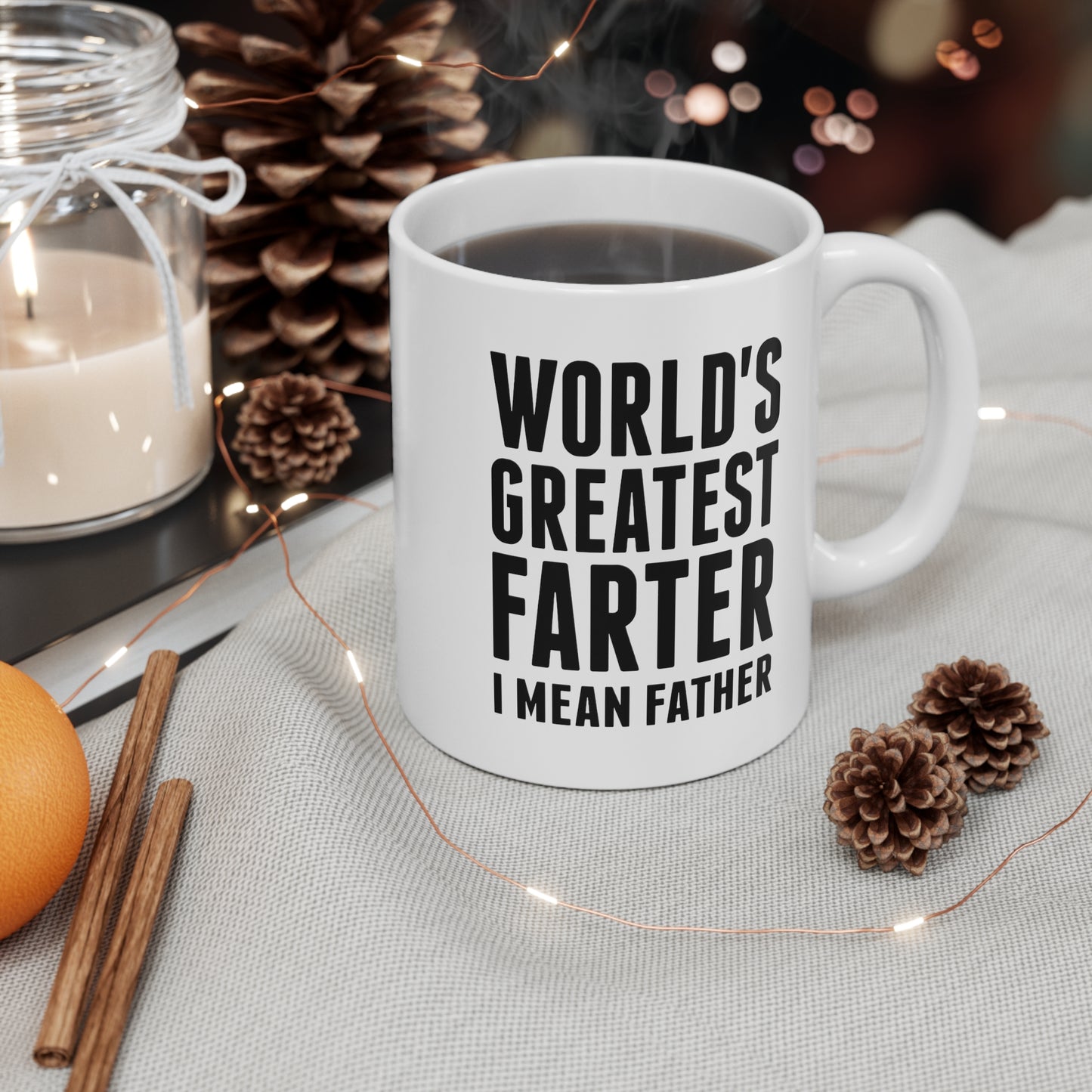 World's Greatest Farter (I Mean Father) Mug — Funny Father's Day Coffee Cup