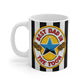 Newcastle Best Dad in the Toon Coffee Mug — Father's Day Black & White Striped Mug