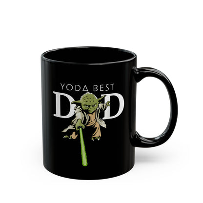 Yoda Best Dad Black Mug – Funny Star Wars Father’s Day Coffee Cup (11oz/15oz)