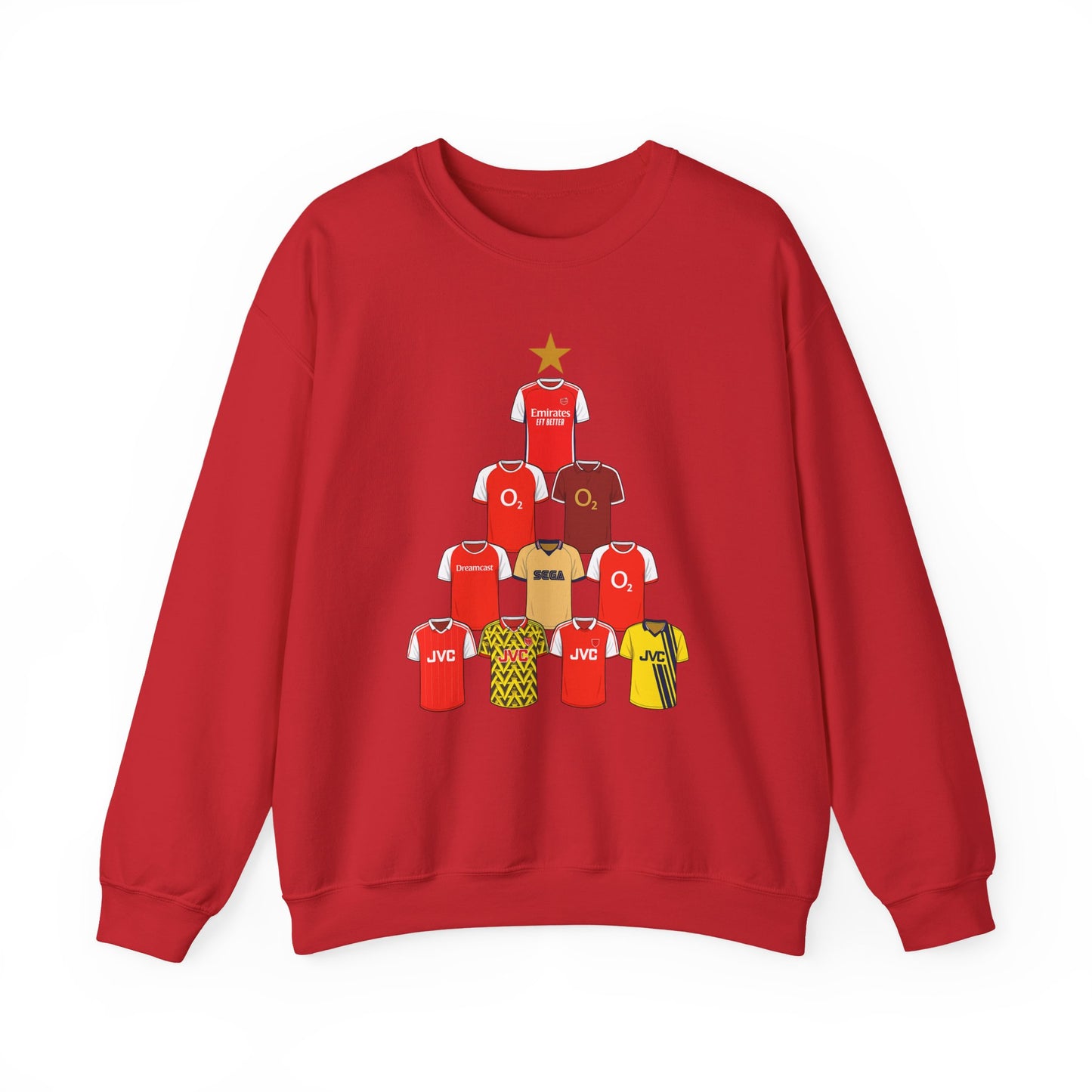 Football Jersey Christmas Tree Sweatshirt — Retro Kit Holiday Crewneck