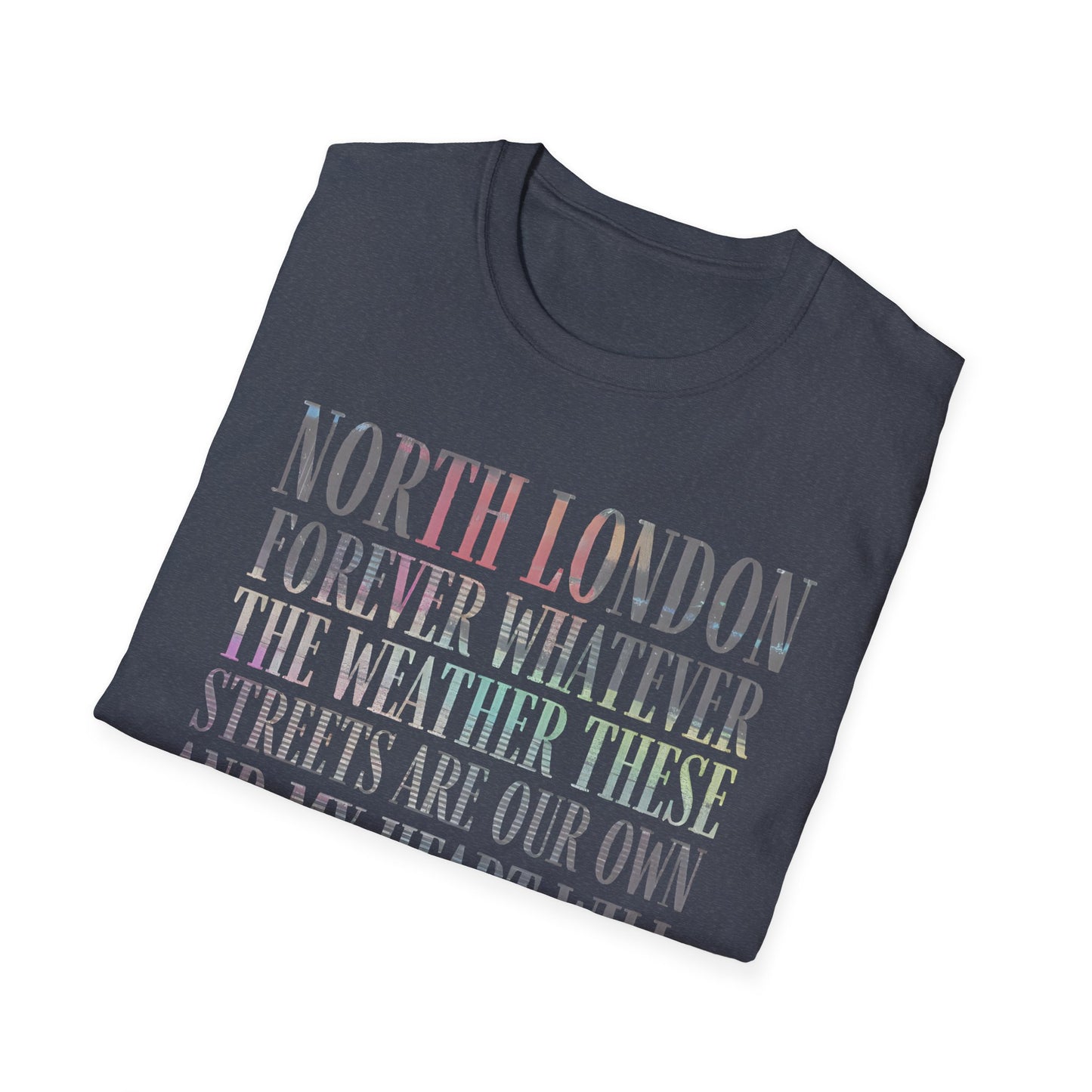 North London Typography T-Shirt — Pastel Lyrics Tee