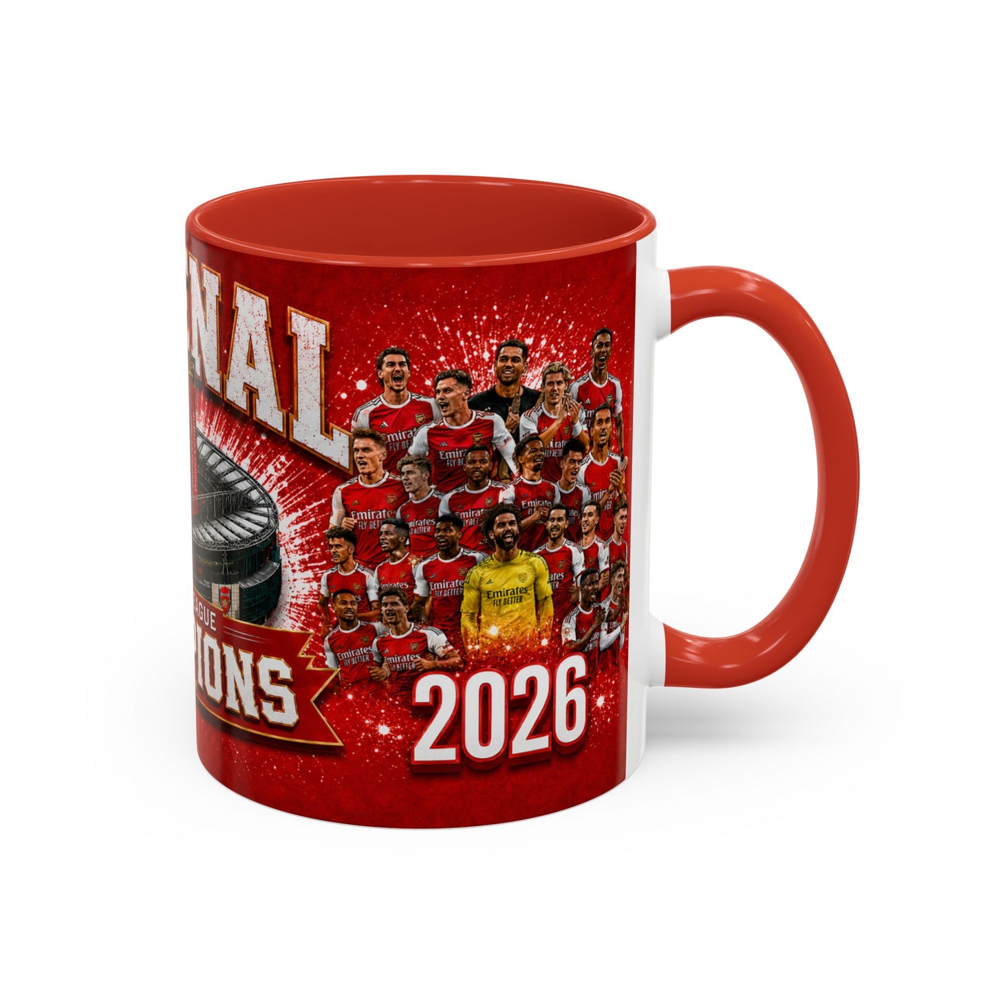Arsenal Champions 2026 Accent Coffee Mug (NEW)