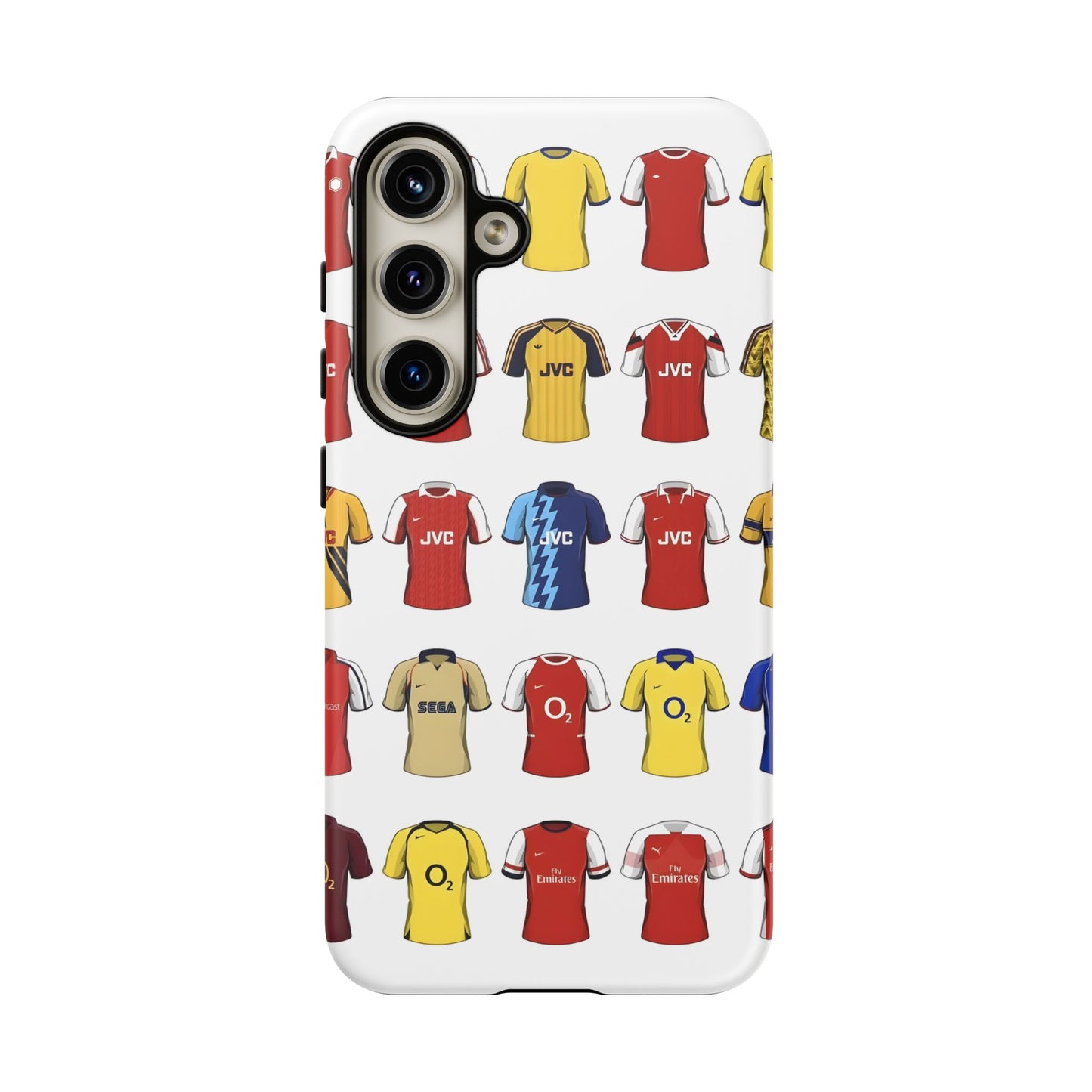 Arsenal Football Jersey Pattern Phone Case – Vintage Kit Collage Tough Cases