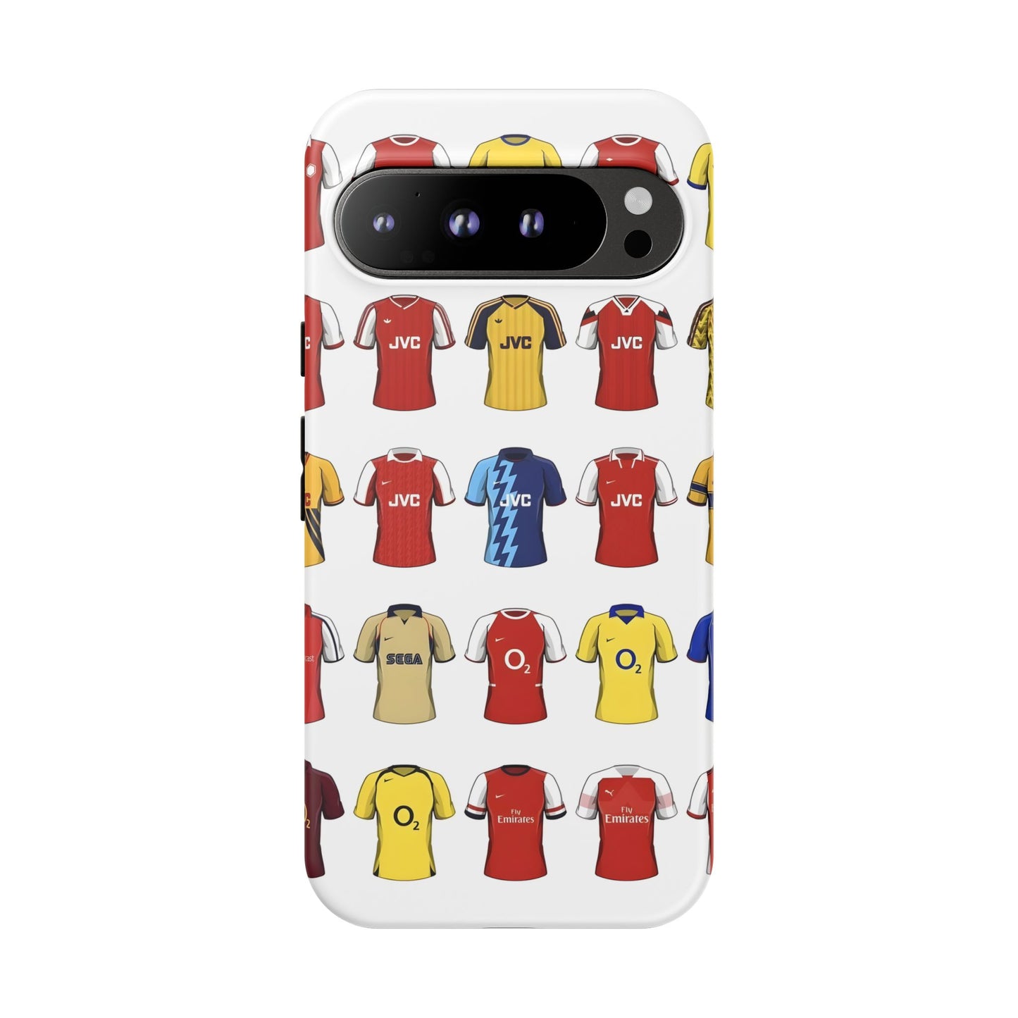 Arsenal Football Jersey Pattern Phone Case – Vintage Kit Collage Tough Cases