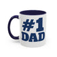 #1 Dad Accent Coffee Mug — Father's Day Gift 11/15oz