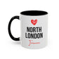 North London Forever Mug – Red Heart Football Coffee Cup (11oz)