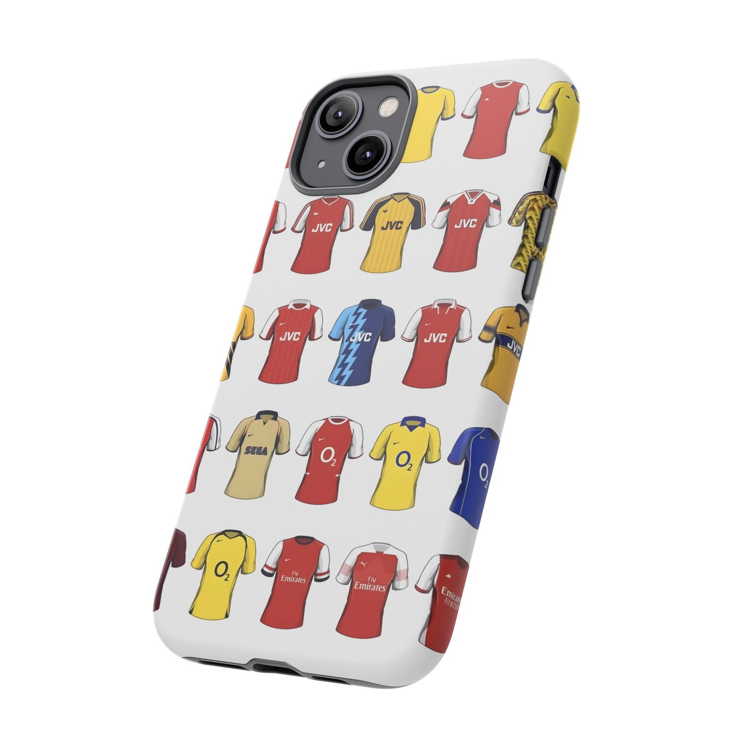 Arsenal Football Jersey Pattern Phone Case – Vintage Kit Collage Tough Cases