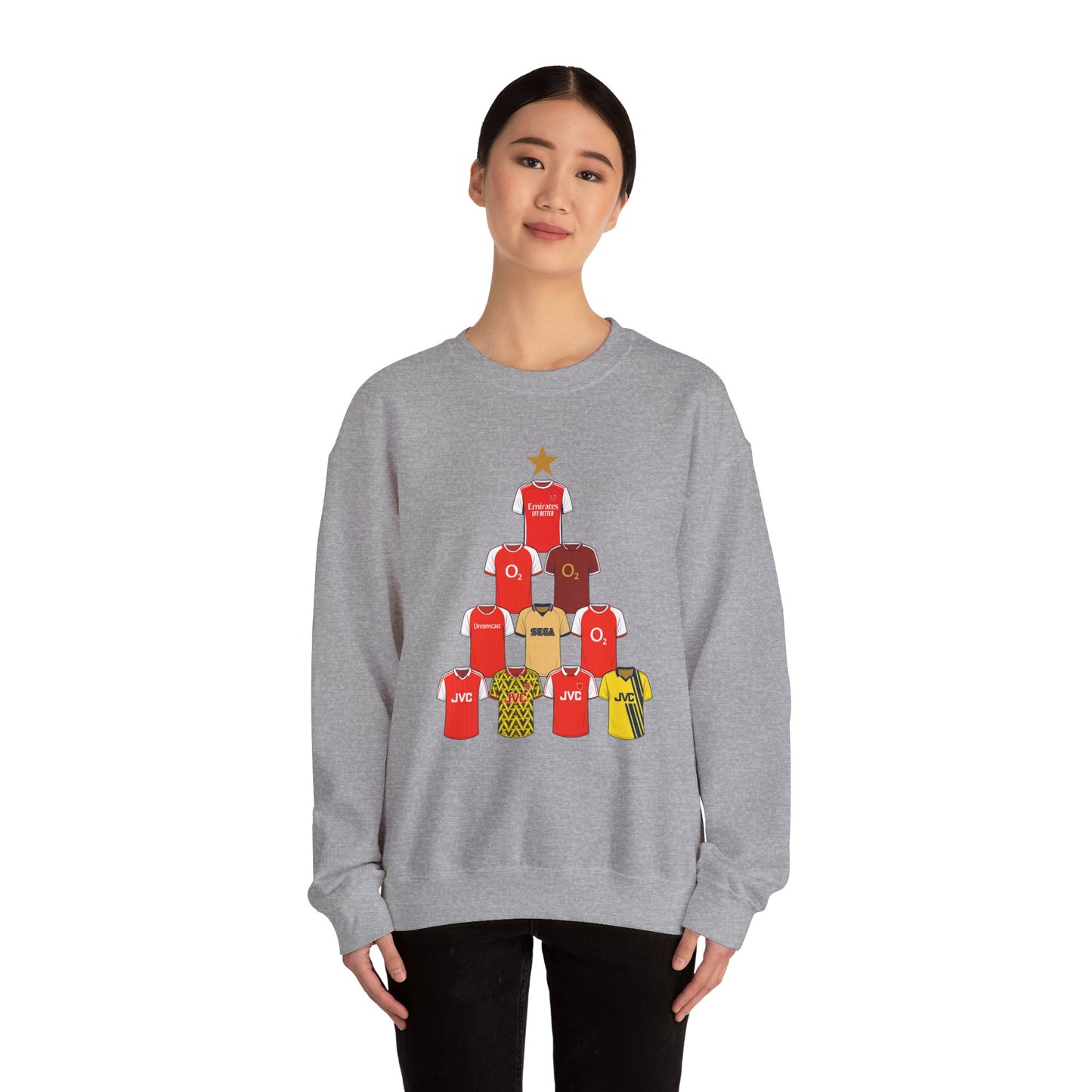 Football Jersey Christmas Tree Sweatshirt — Retro Kit Holiday Crewneck