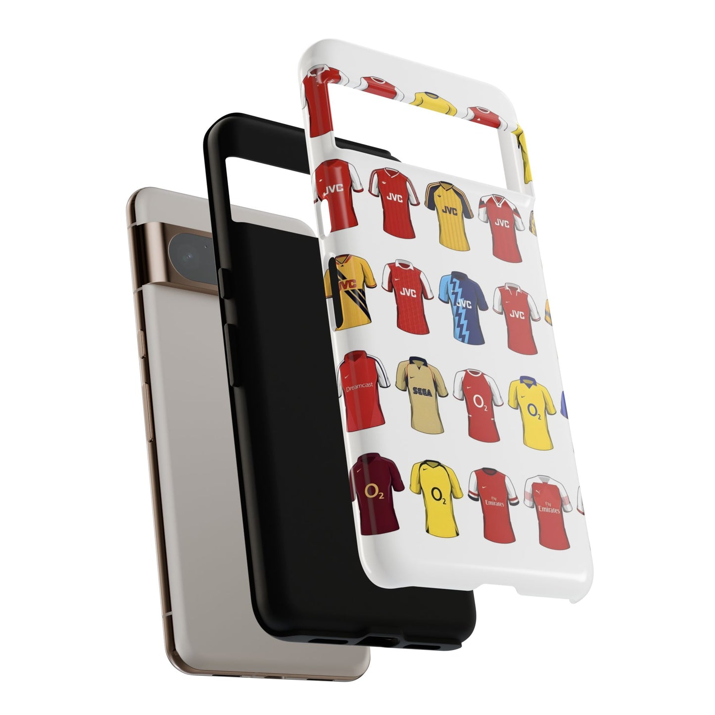 Arsenal Football Jersey Pattern Phone Case – Vintage Kit Collage Tough Cases