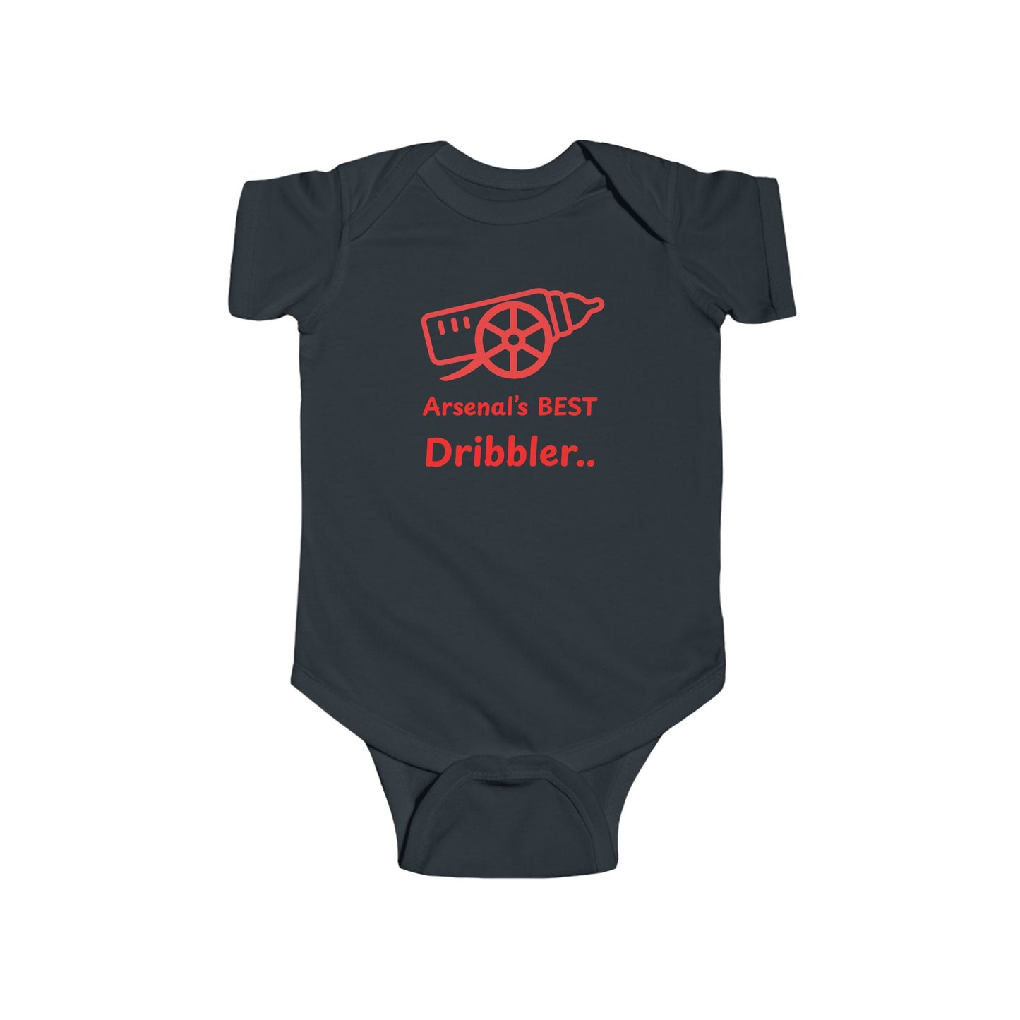 Arsenals BEST Dribbler" Baby Football Onesie