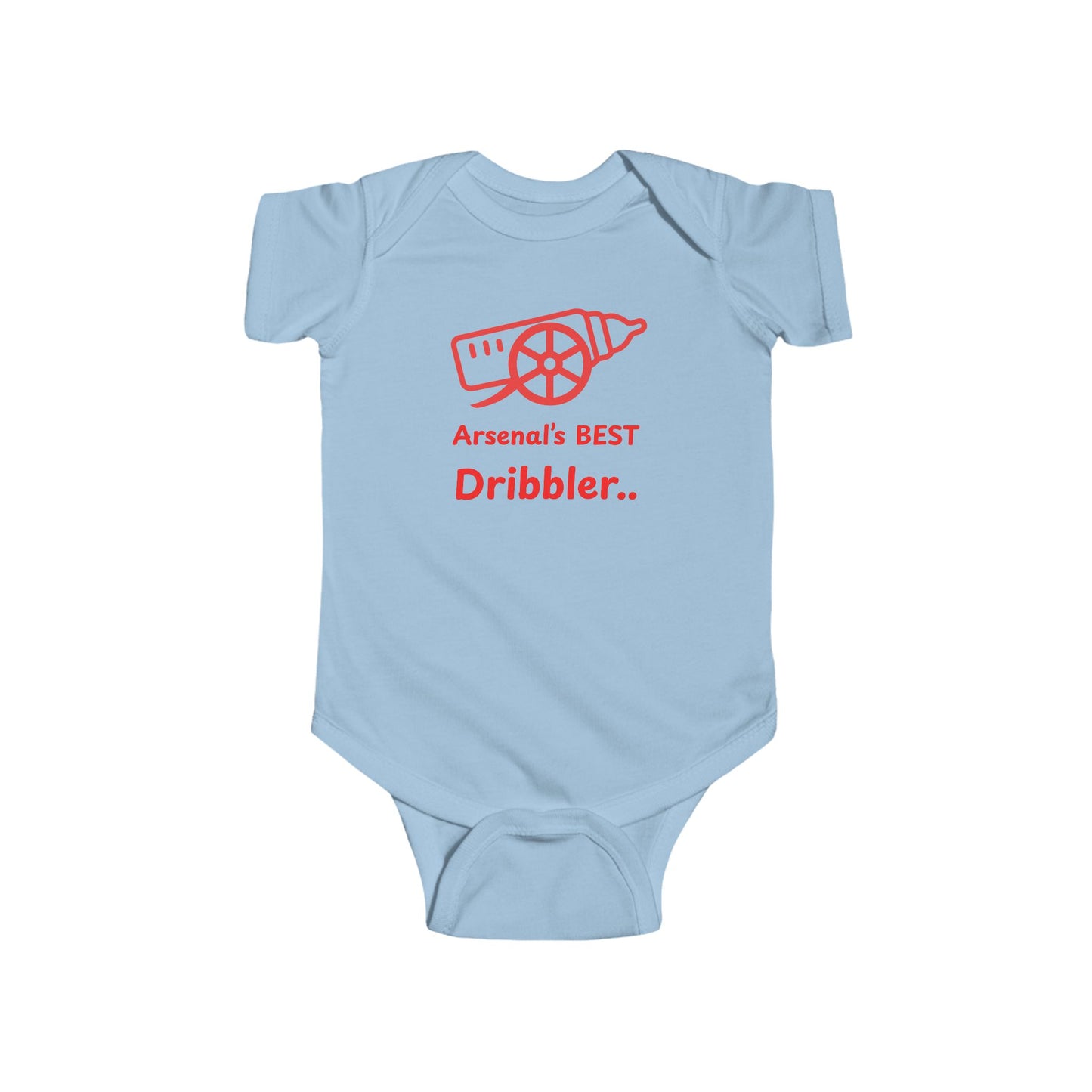Arsenals BEST Dribbler" Baby Football Onesie