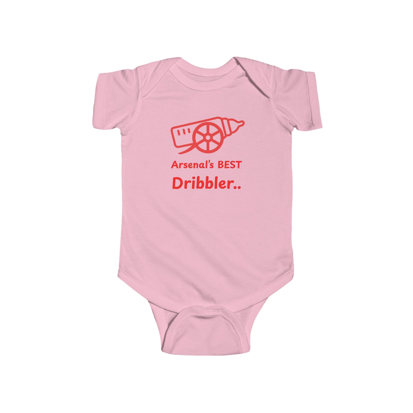 Arsenals BEST Dribbler" Baby Football Onesie