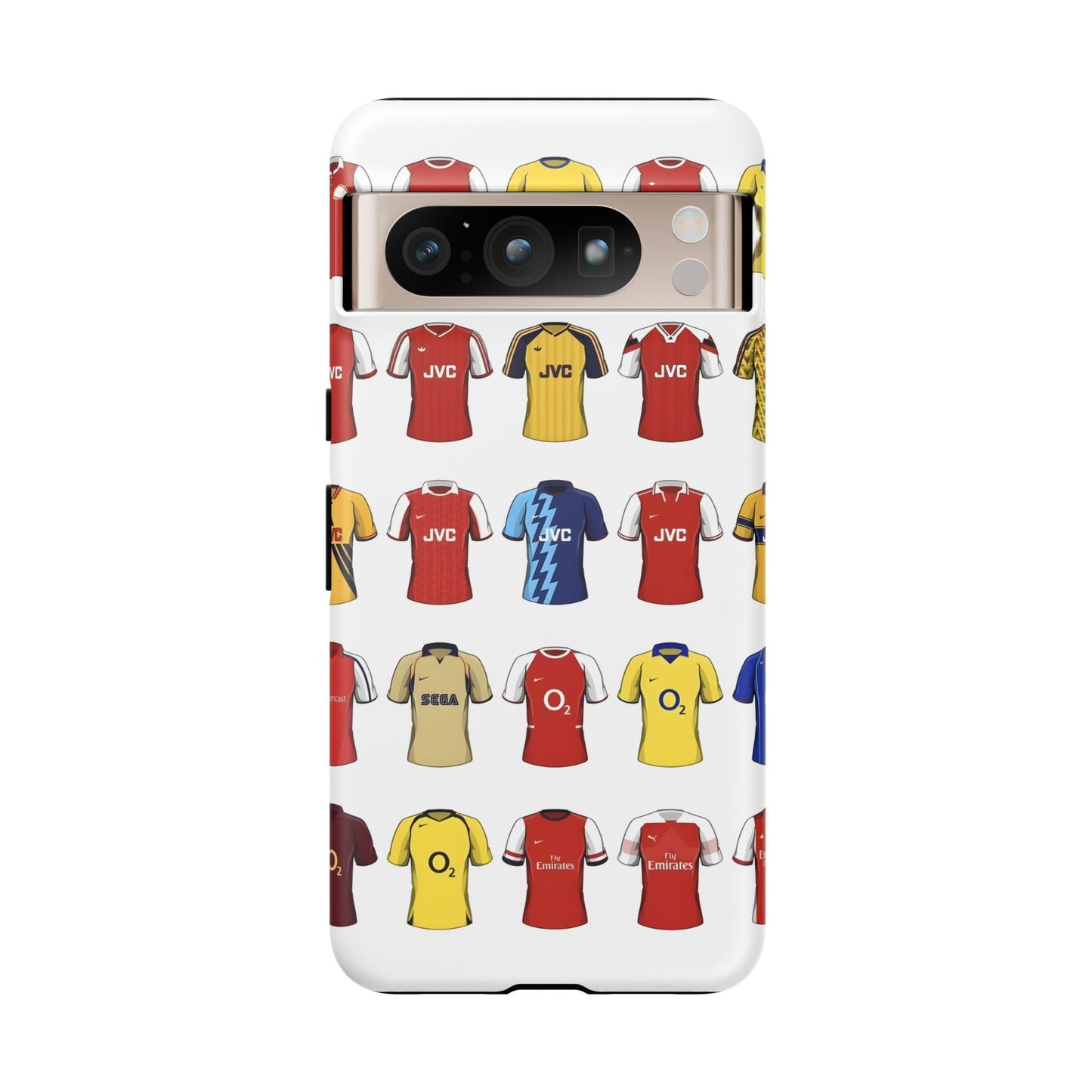 Arsenal Football Jersey Pattern Phone Case – Vintage Kit Collage Tough Cases