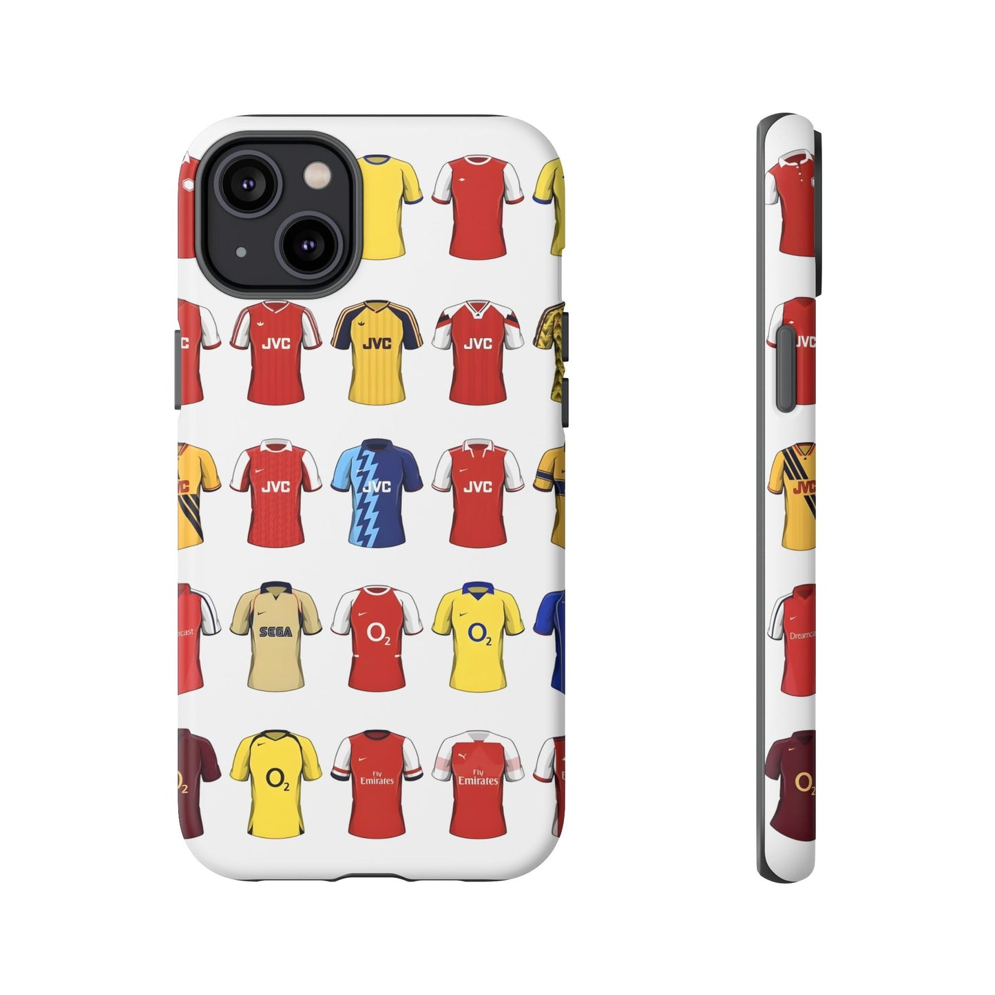 Arsenal Football Jersey Pattern Phone Case – Vintage Kit Collage Tough Cases