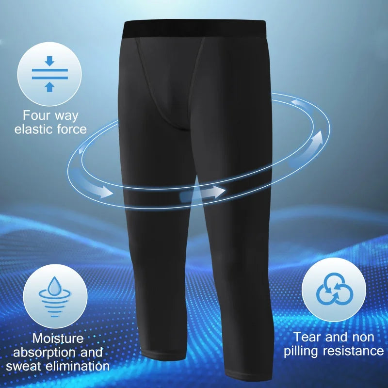Kids Football Skins Compression Leggings – Boys Sports Base Layer Tights for Training, Running & Football