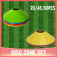 Football Training Cone Set – 20 / 40 / 60 Pack Agility Disc Cones | Speed & Coordination Drills for Kids & Adults