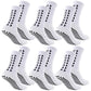 6-Pair Football Grip Socks – Anti-Slip Athletic Socks for Men & Women | Towel Bottom Sports Socks for Football, Rugby, Gym & Running
