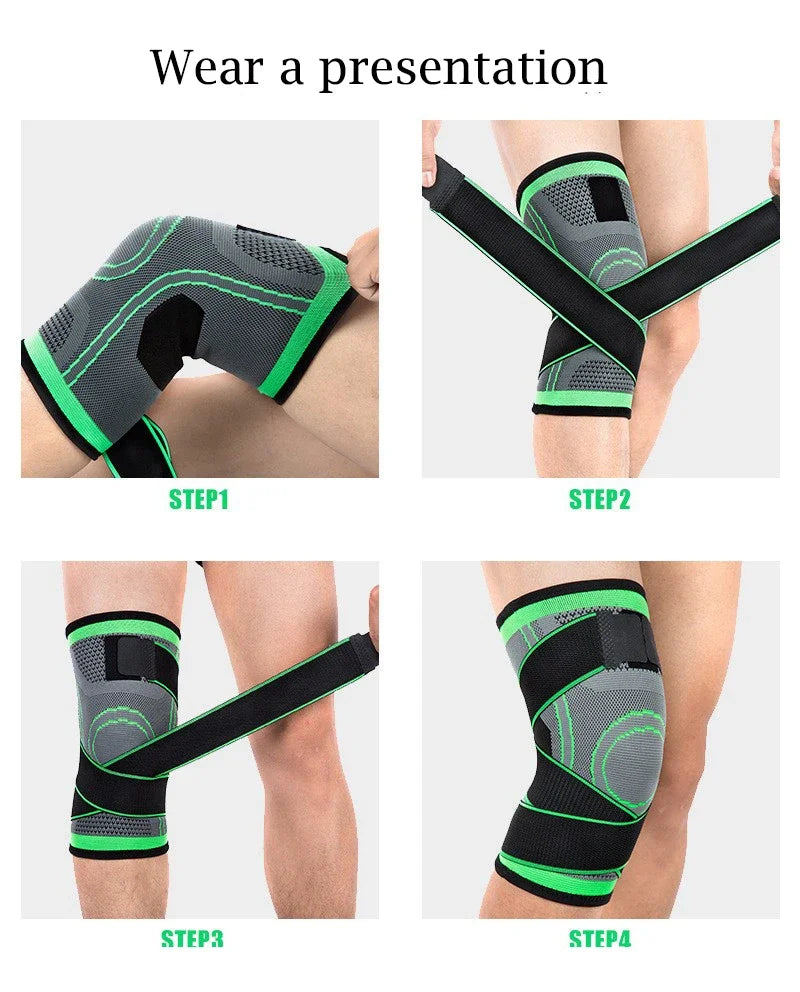 Adjustable Patella Stabiliser Knee Support – Compression Sports Knee Brace for Running, Football & Gym Training