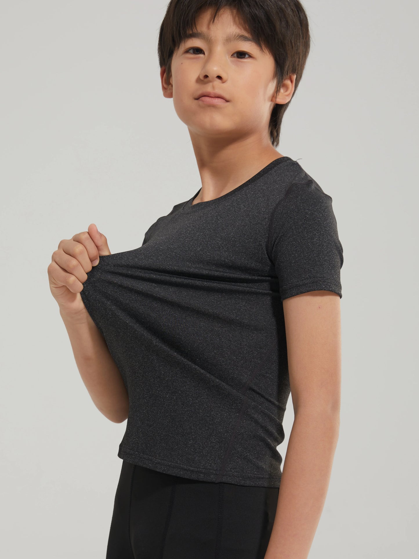 Kids Football Skins Short Sleeve Compression Top – Boys Quick-Dry Base Layer Shirt for Training and PE