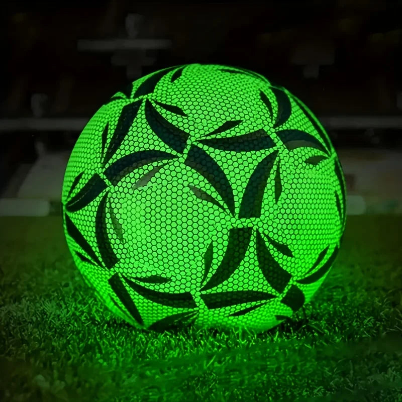 Glow-in-the-Dark Football – Pro Size 5 PU Soccer Ball | Durable, Machine-Sewn Design for Night Training & All-Weather Play