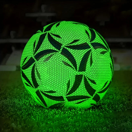 Glow-in-the-Dark Football – Pro Size 5 PU Soccer Ball | Durable, Machine-Sewn Design for Night Training & All-Weather Play