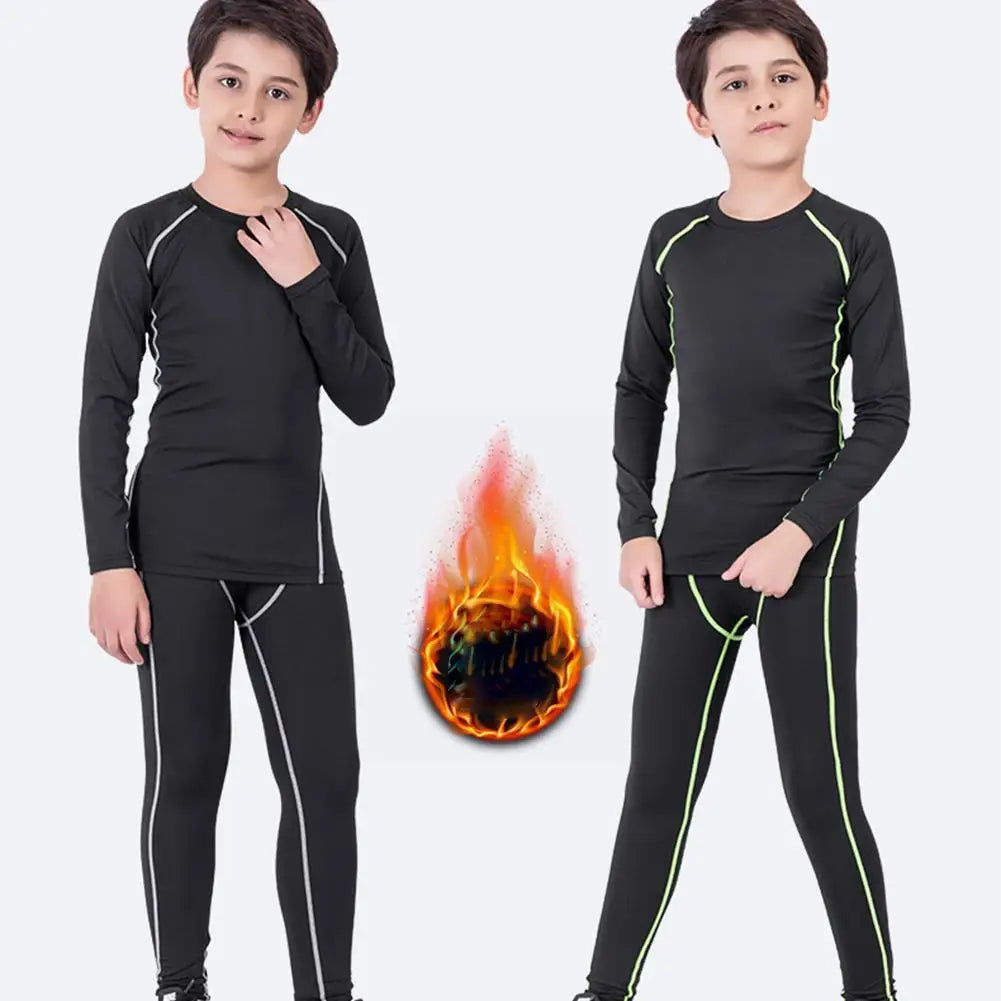 Kids' Sportswear Thermal Underwear Baby Quick Drying Clothes Soccer Compression Kids Sportswear Clothing Basketball Boy Y7F0