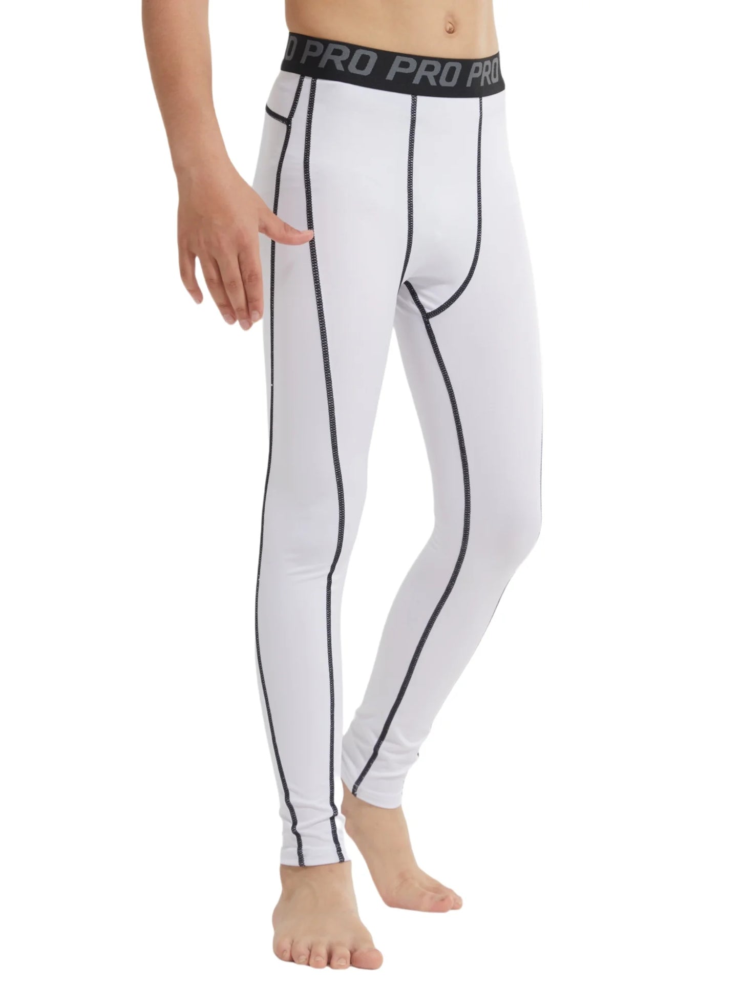 Kids Football Skins Compression Leggings – Youth Base Layer Tights for Training & Cold Weather Sports