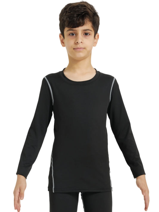 Kids Football Skins Compression Top – Long Sleeve Base Layer Shirt for Boys’ Training and Cold Weather Sports