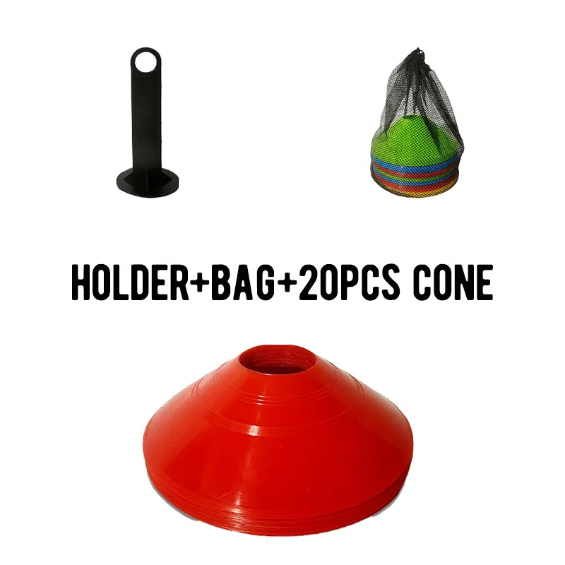 Football Training Cone Set – 20 / 40 / 60 Pack Agility Disc Cones | Speed & Coordination Drills for Kids & Adults