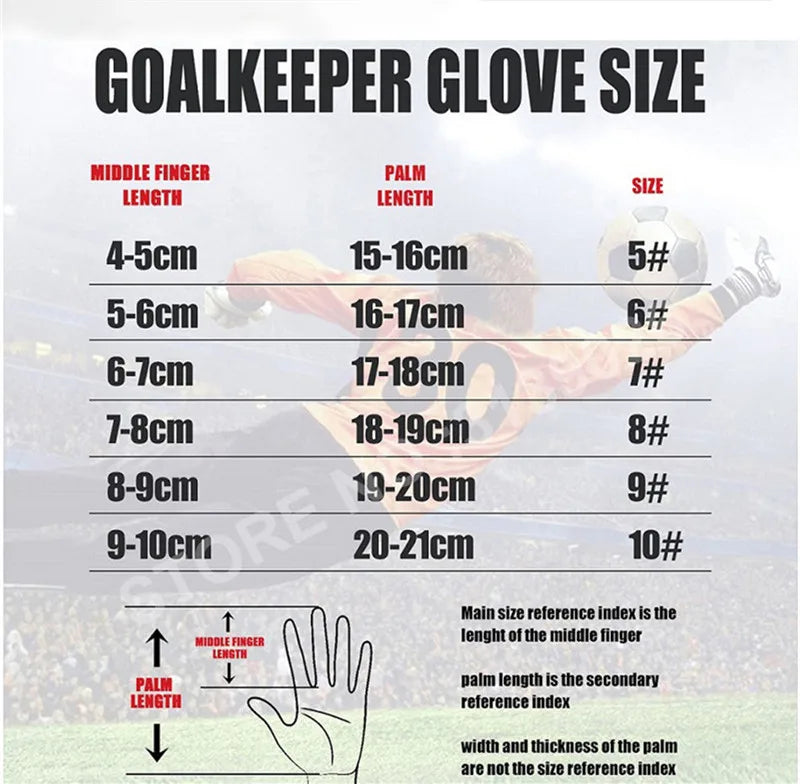 Professional Football Goalkeeper Gloves – Kids & Adults Latex Grip Goalie Gloves for Soccer Training & Match Play