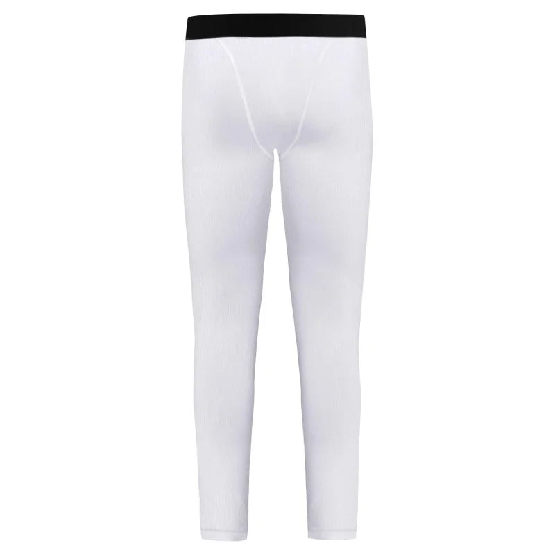 Kids Football Skins Compression Leggings – Boys Sports Base Layer Tights for Training, Running & Football