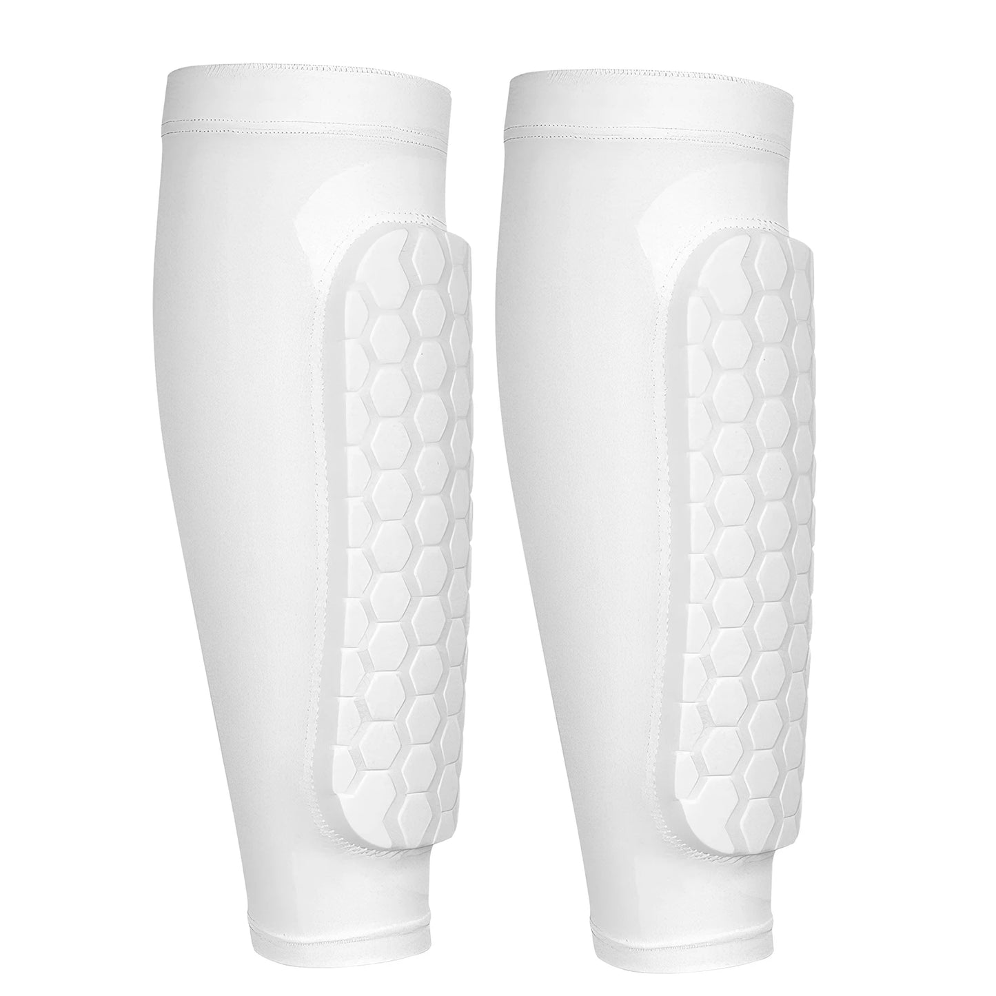 Honeycomb Sleeve Shin Guards – Lightweight Compression Fit Football Protection (Kids & Adults)