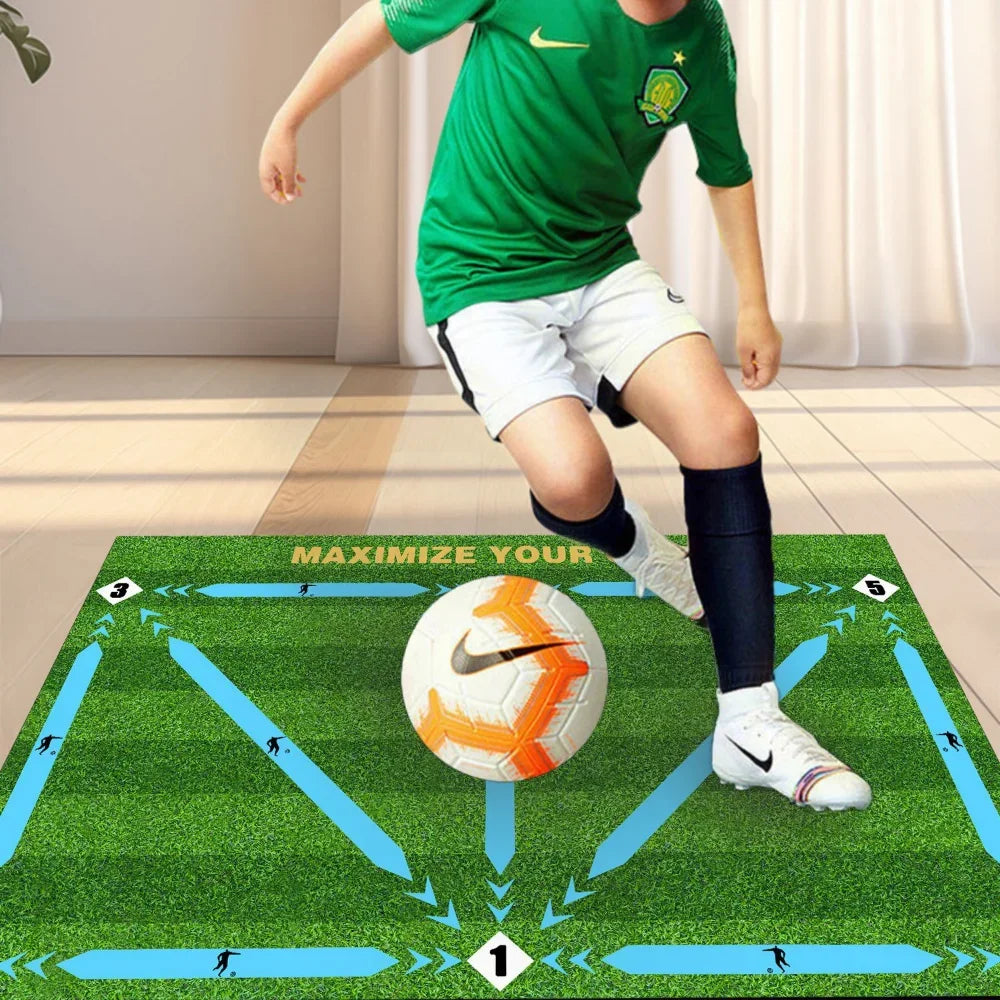 Football Training Mat – Non-Slip Dribbling & Agility Practice Mat for Kids & Adults | SoccerWares