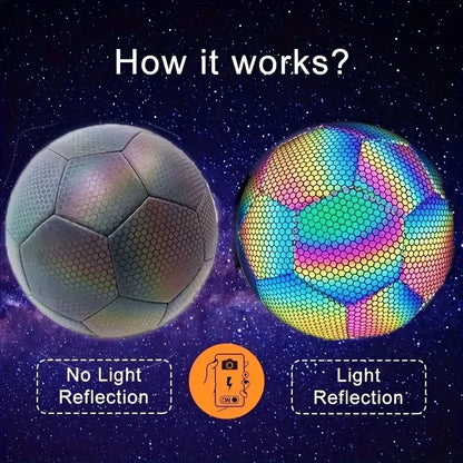 Glow-in-the-Dark Football – Pro Size 5 PU Soccer Ball | Durable, Machine-Sewn Design for Night Training & All-Weather Play