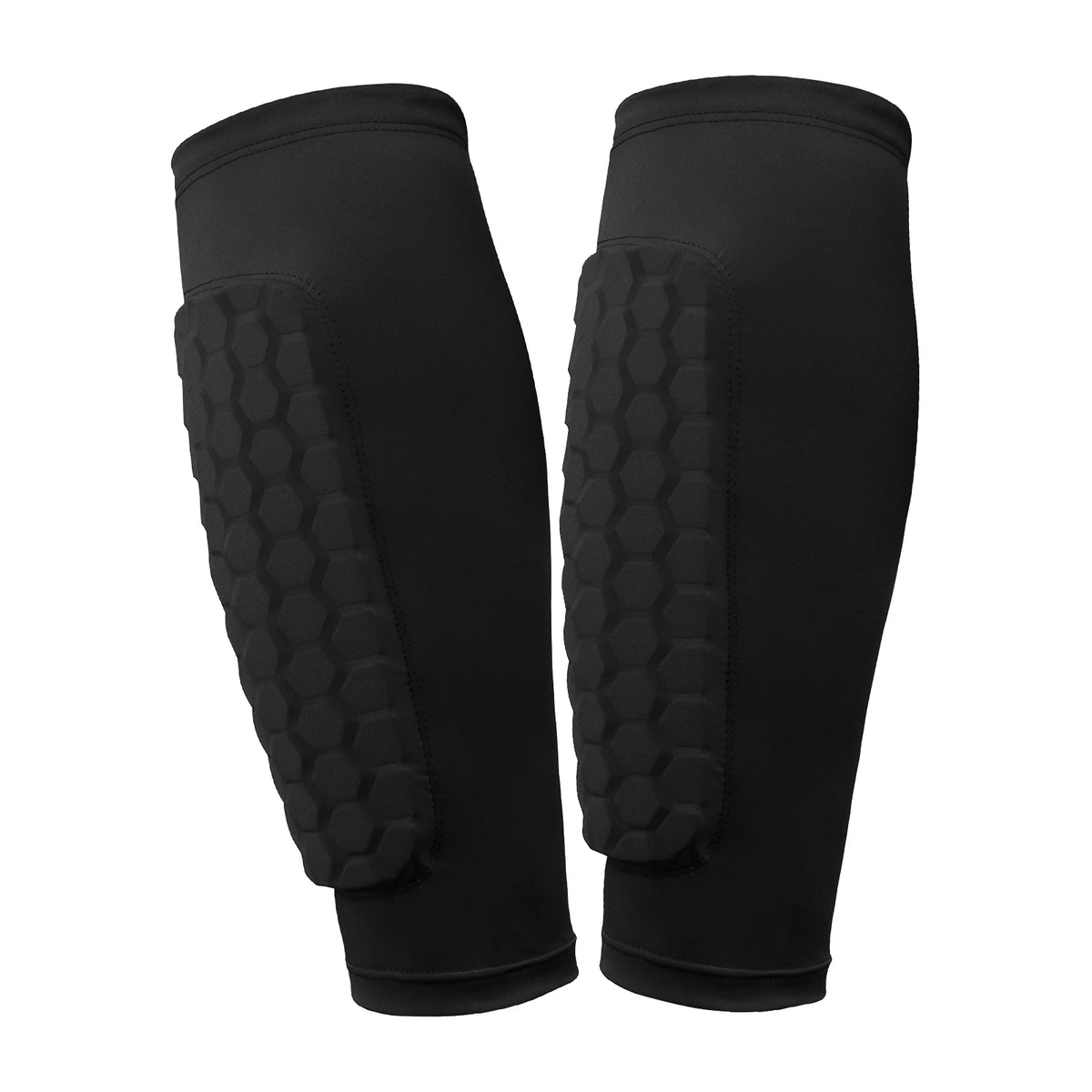 Comp Guard Fit Honeycomb Sleeve Shin Guards – Lightweight Compression Fit Football Pr ...