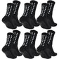 6-Pair Football Grip Socks – Anti-Slip Athletic Socks for Men & Women | Towel Bottom Sports Socks for Football, Rugby, Gym & Running