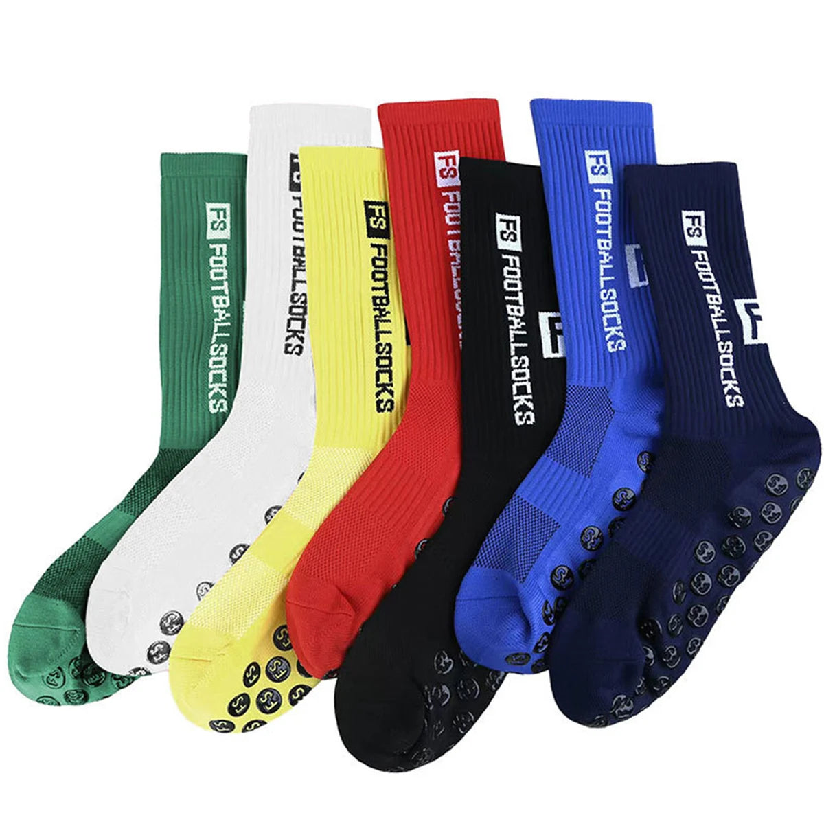 4 Pairs Grip Football Socks – Anti-Slip Performance Socks for Men & Women | Soccer, Gym & Sports Training