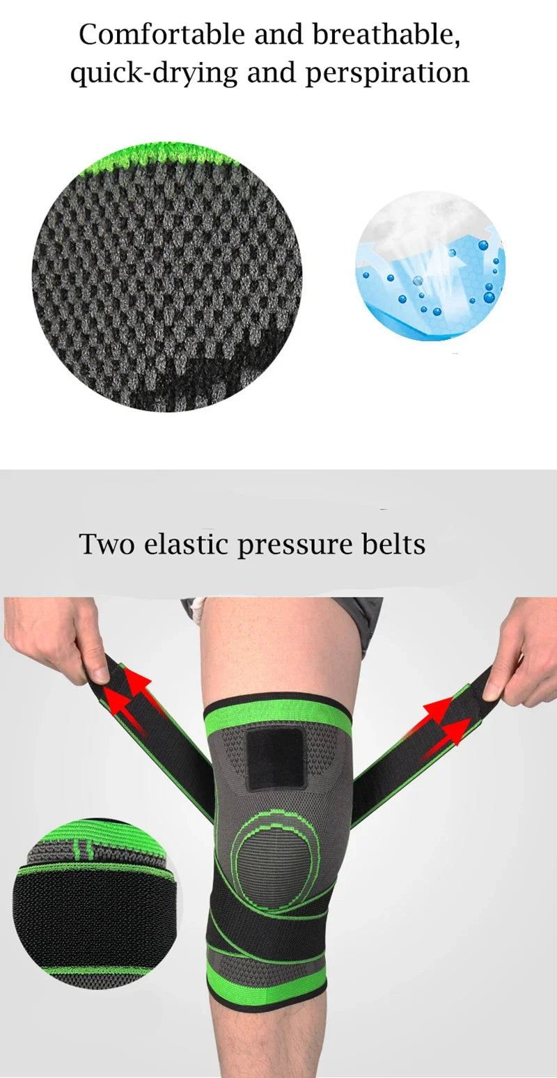 Adjustable Patella Stabiliser Knee Support – Compression Sports Knee Brace for Running, Football & Gym Training