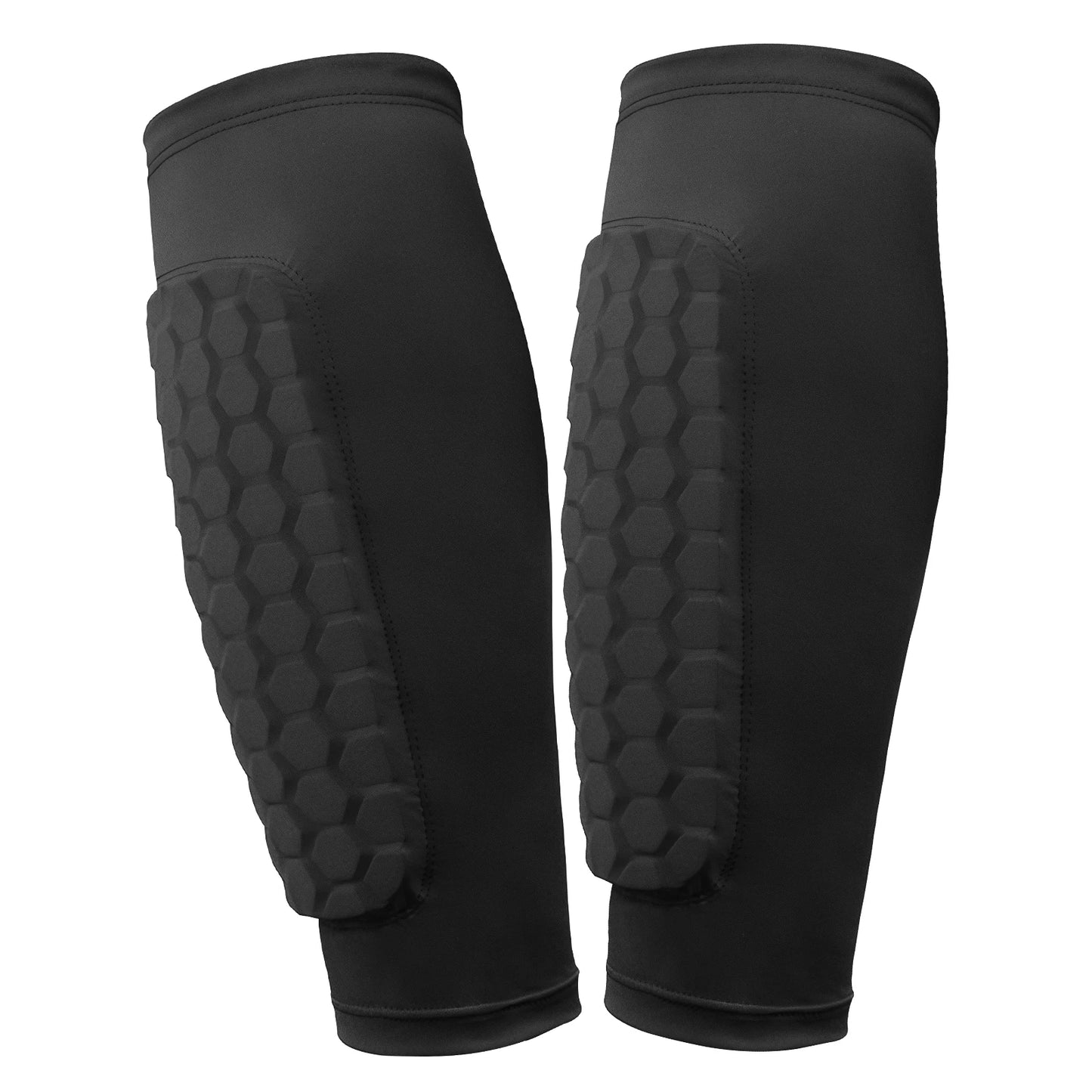 Honeycomb Sleeve Shin Guards – Lightweight Compression Fit Football Protection (Kids & Adults)