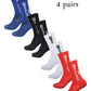 4 Pairs Grip Football Socks – Anti-Slip Performance Socks for Men & Women | Soccer, Gym & Sports Training