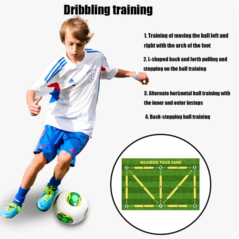 Football Training Mat – Non-Slip Dribbling & Agility Practice Mat for Kids & Adults | SoccerWares