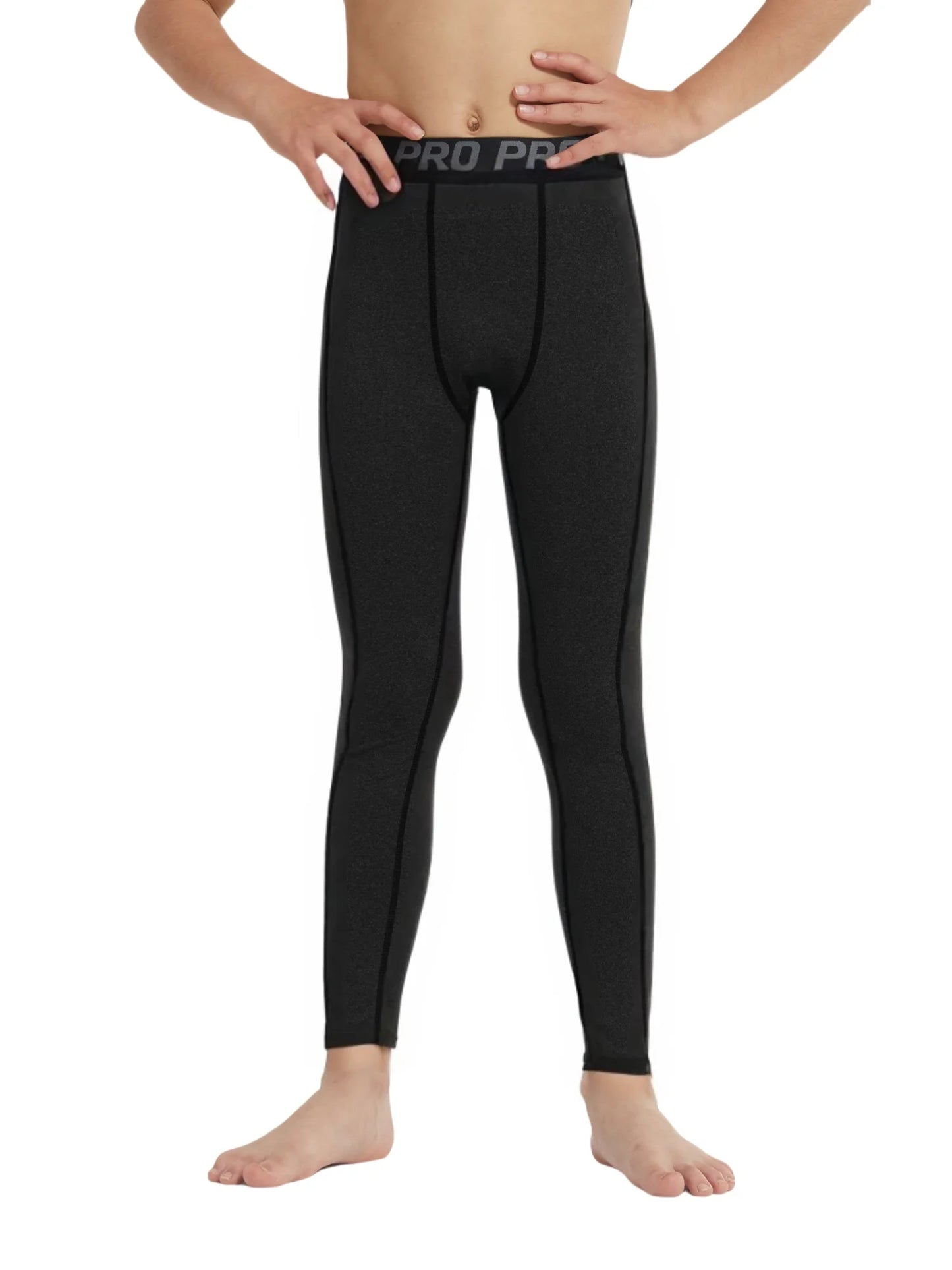 Kids Football Skins Compression Leggings – Youth Base Layer Tights for Training & Cold Weather Sports