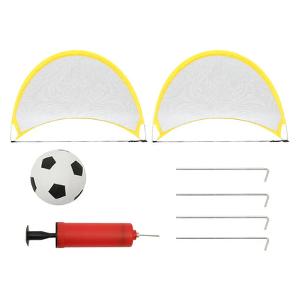 2-Pack Foldable Pop-Up Football Goals – Portable Kids Soccer Nets for Indoor & Outdoor Training